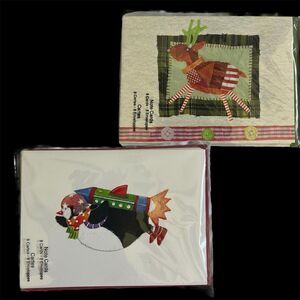 2009 Designer Christmas Note Cards Studio 18 Blank 2 packs 16 cards total NOS